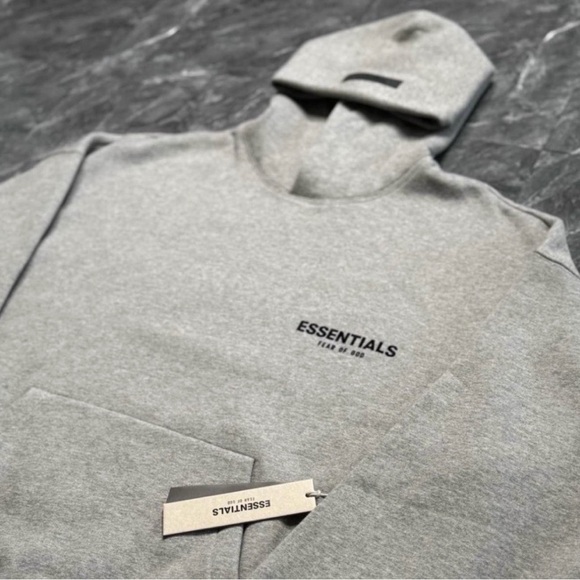 Essentials Fear Of God Gray Hoodie - Picture 3 of 4